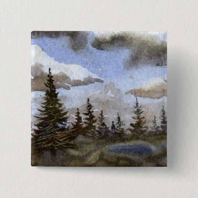 botón Paisaje de Pines (Anverso)