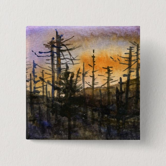 botón Paisaje de Pines (Anverso)