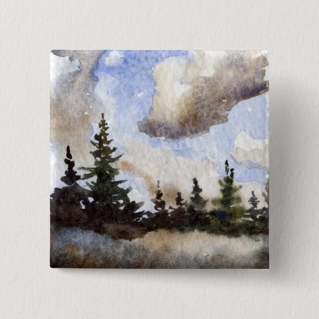 botón Paisaje de Pines (Anverso)
