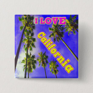 Botón "Palm Sky: me encanta California 1"