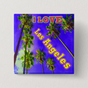 Botón "Palm Sky: Me encanta Los Angeles 1"