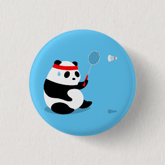 Botón Panda de Dulces de Badminton / Pin / Badge