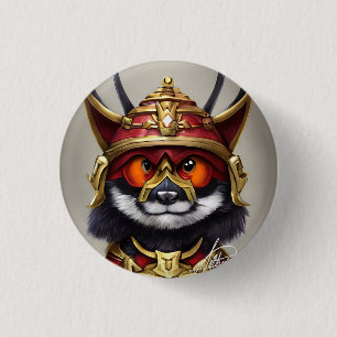 botón panda rojo de un solo guerrero