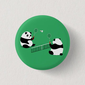 Botón Pandas de Badminton / Pin / Badge
