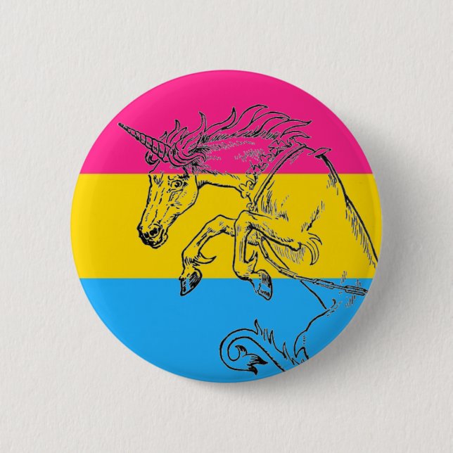 Botón Pansexual del unicornio (Anverso)