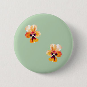 botón Pansies del naranja