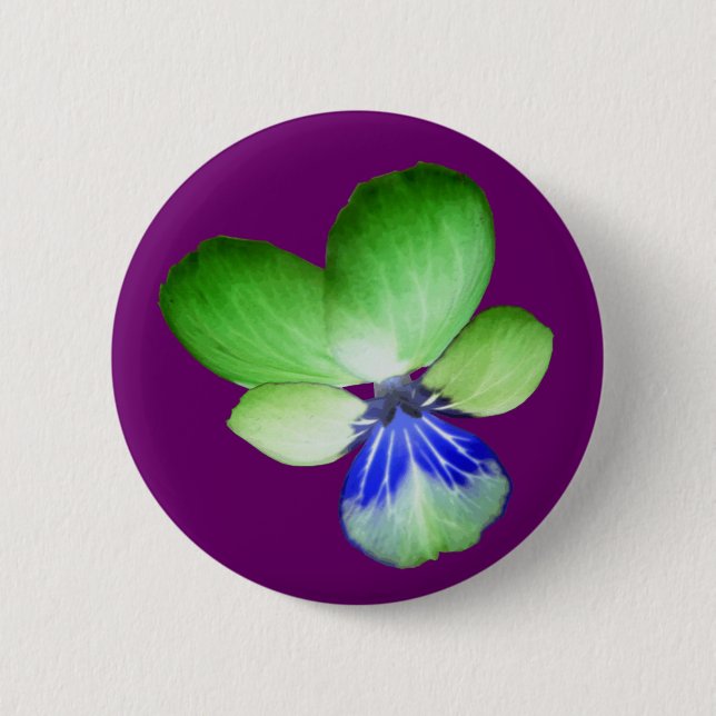 Botón Pansy verde y azul (Anverso)