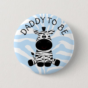 botón Papi para ser Zebra Baby Shower