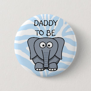 botón Papi para ser Zebra Baby Shower