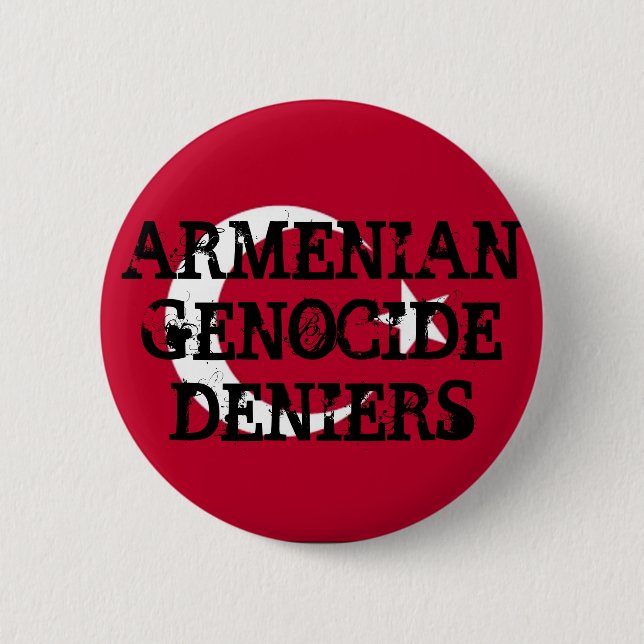Botón para negar el genocidio armenio (Anverso)