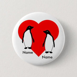 botón Pareja de amor pingüino