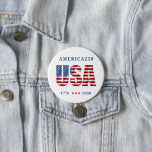 Botón Patriota USA América250 4 de Julio 1776-2026