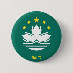 Botón patriótico con bandera de Macao