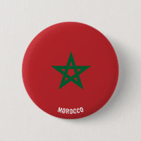 Botón patriótico con bandera de Marruecos