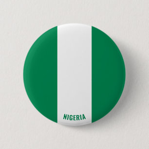 botón patriótico con bandera de Nigeria