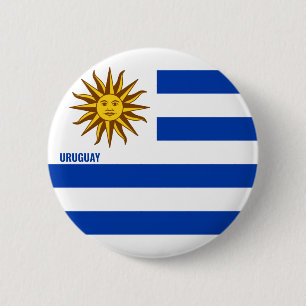 botón patriótico con bandera de Uruguay