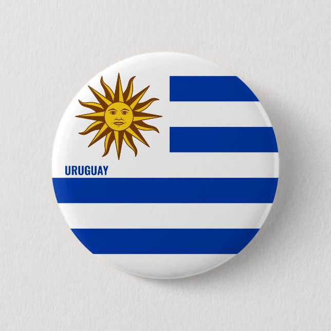 botón patriótico con bandera de Uruguay (Anverso)