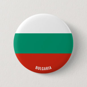 botón patriótico de corte de bandera de Bulgaria