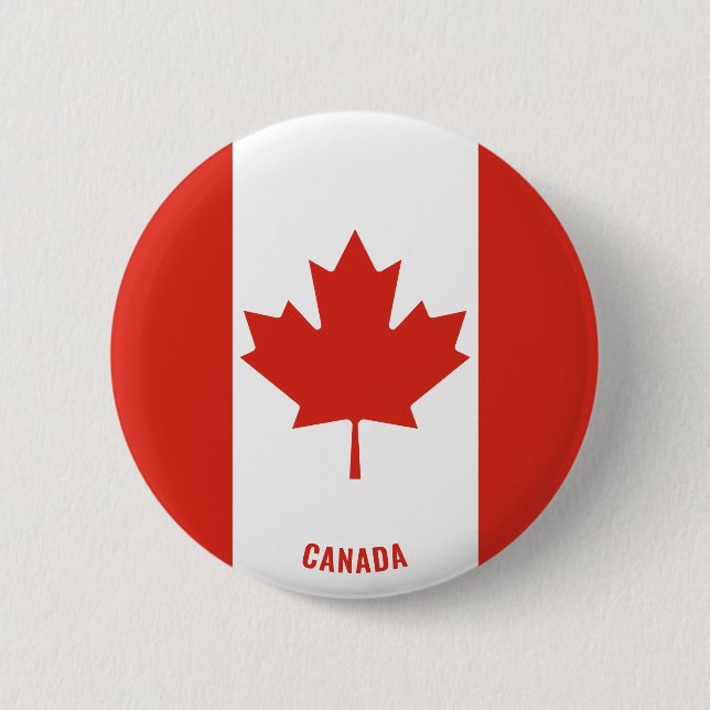 Botón Patriótico de Encanto de Bandera de Canadá (Anverso)