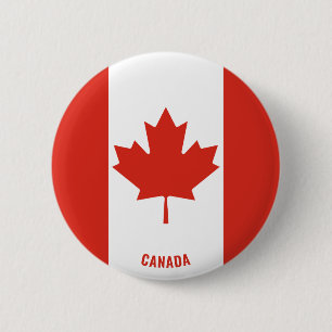 Botón Patriótico de Encanto de Bandera de Canadá