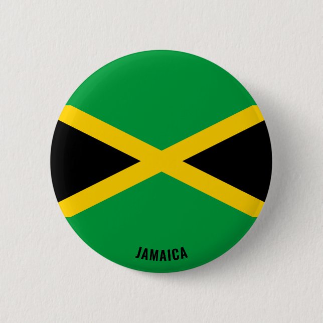 Botón Patriótico de la Bandera de Jamaica (Anverso)