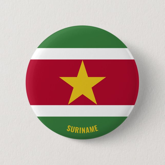 Botón patriótico de la bandera de Surinam (Anverso)
