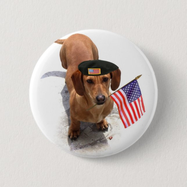 Botón patriótico del dachshund (Anverso)