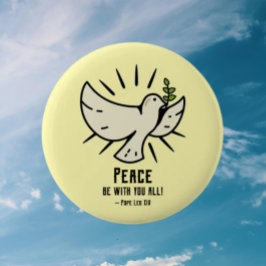 Botón Peace Dove - "¡Paz Estar Con Todos!"