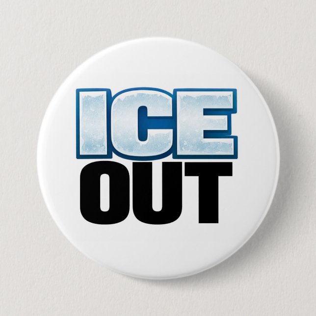 Botón pequeño de ICE OUT (Anverso)