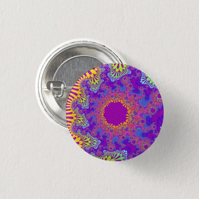 botón pequeño del arco iris tropical (Anverso y reverso)