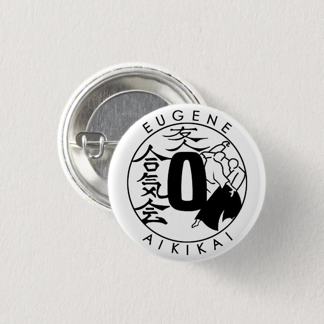 Botón pequeño Eugene Aikikai (Anverso y reverso)