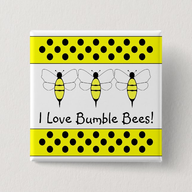 botón Personalizable de abeja de burbujas (Anverso)