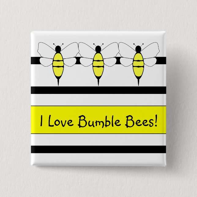 botón Personalizable de abeja de burbujas (Anverso)