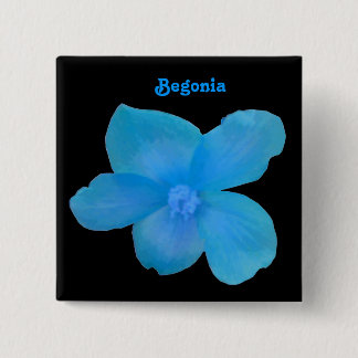 botón Personalizable de Begonia azul