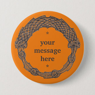 Botón personalizable OUROBOROS negro/cúrmico