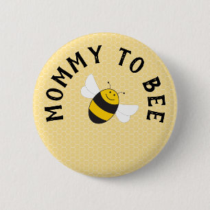 Botón personalizable para la ducha de bebé de abej