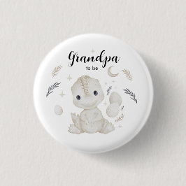Botón personalizado de abuelo de dinosaurio boho l