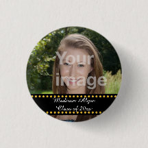 Botón Personalizado de Año de Graduación con Foto 