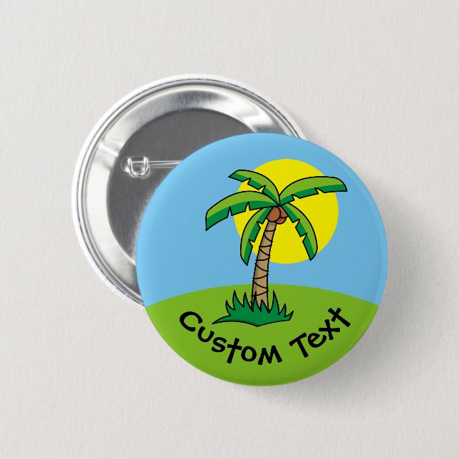 botón Personalizado de árbol de palma (Anverso y reverso)