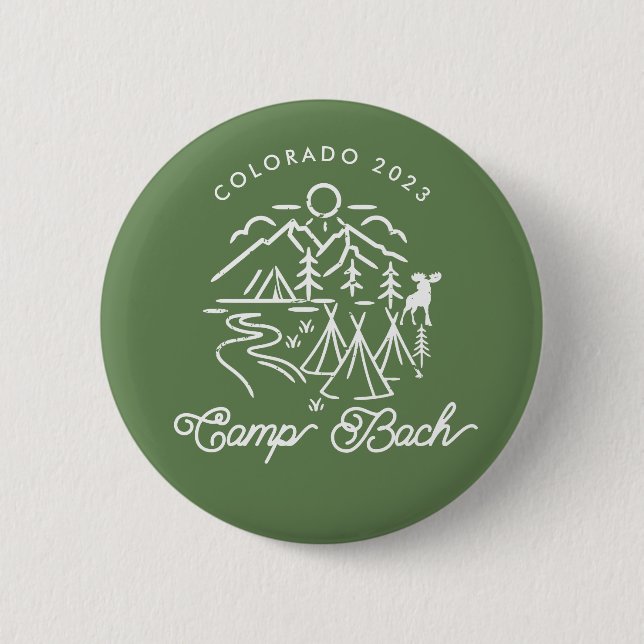botón Personalizado de Bachelorette de Camp (Anverso)