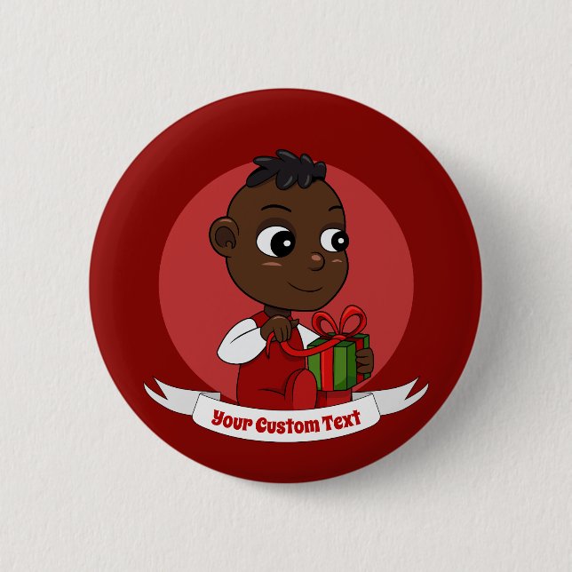 botón personalizado de bebé de Navidades hábiles (Anverso)