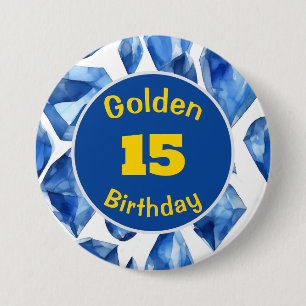 botón Personalizado de Birthstone Septiembre de cu