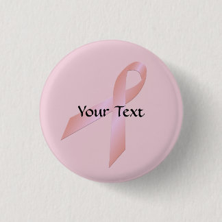Botón Personalizado de Cinta Rosa para el Cáncer d