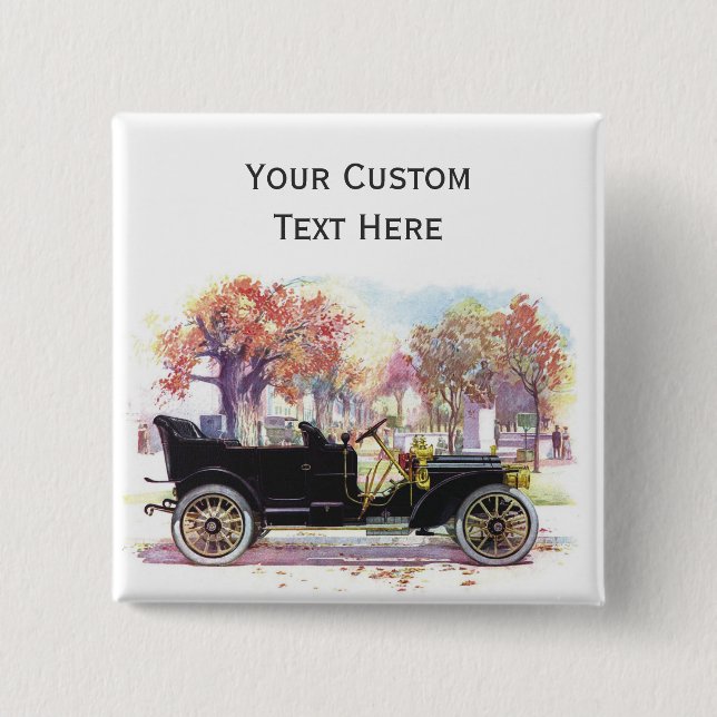 Botón personalizado de coches de época (Anverso)