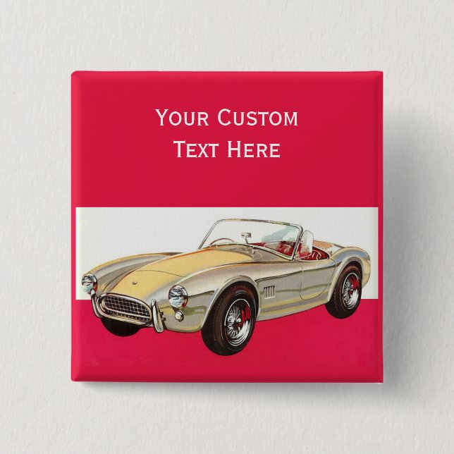 Botón personalizado de coches de época (Anverso)
