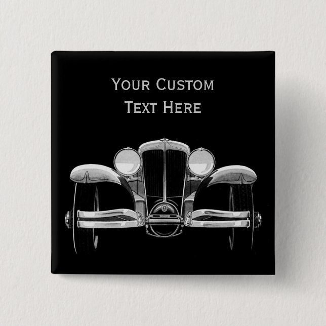 Botón personalizado de coches de época (Anverso)
