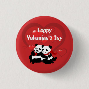 botón Personalizado de corazones de Valentine Pand