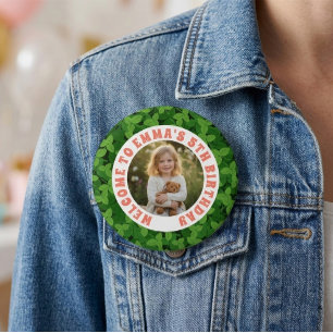Botón personalizado de cumpleaños para niños con f