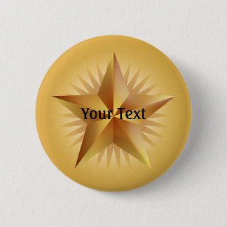botón Personalizado de estrella de brillo de oro
