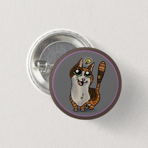 botón Personalizado de gatos de estudio útil